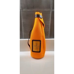 Veuve Clicquot Yellow Burnt Orange Coozie Bottle Holder Ice Jacket Wine Cover